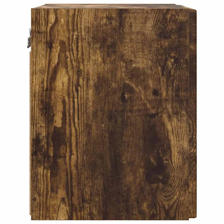 Meuble TV mural Chêne fumé 30 x 31 x 40 cm Bois d'ingénierie - 7