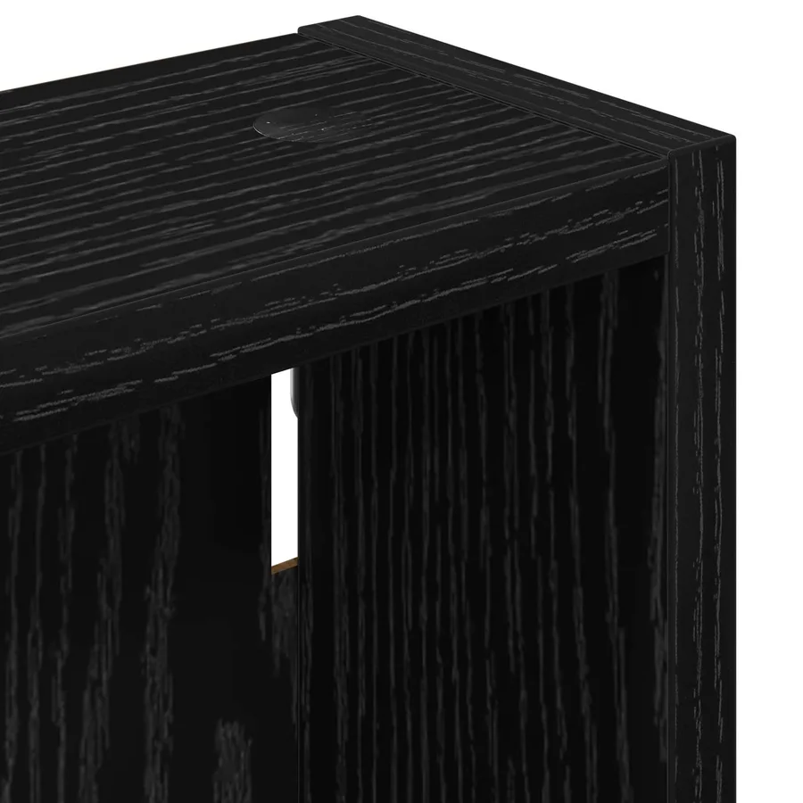 Armoire murale de salle de bain Chêne Noir 20 x 10 x 50 cm - 9
