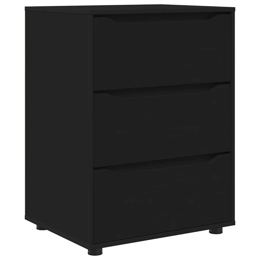Armoire de rangement Noir 60 x 48 x 81 cm Bois d'ingénierie - 2