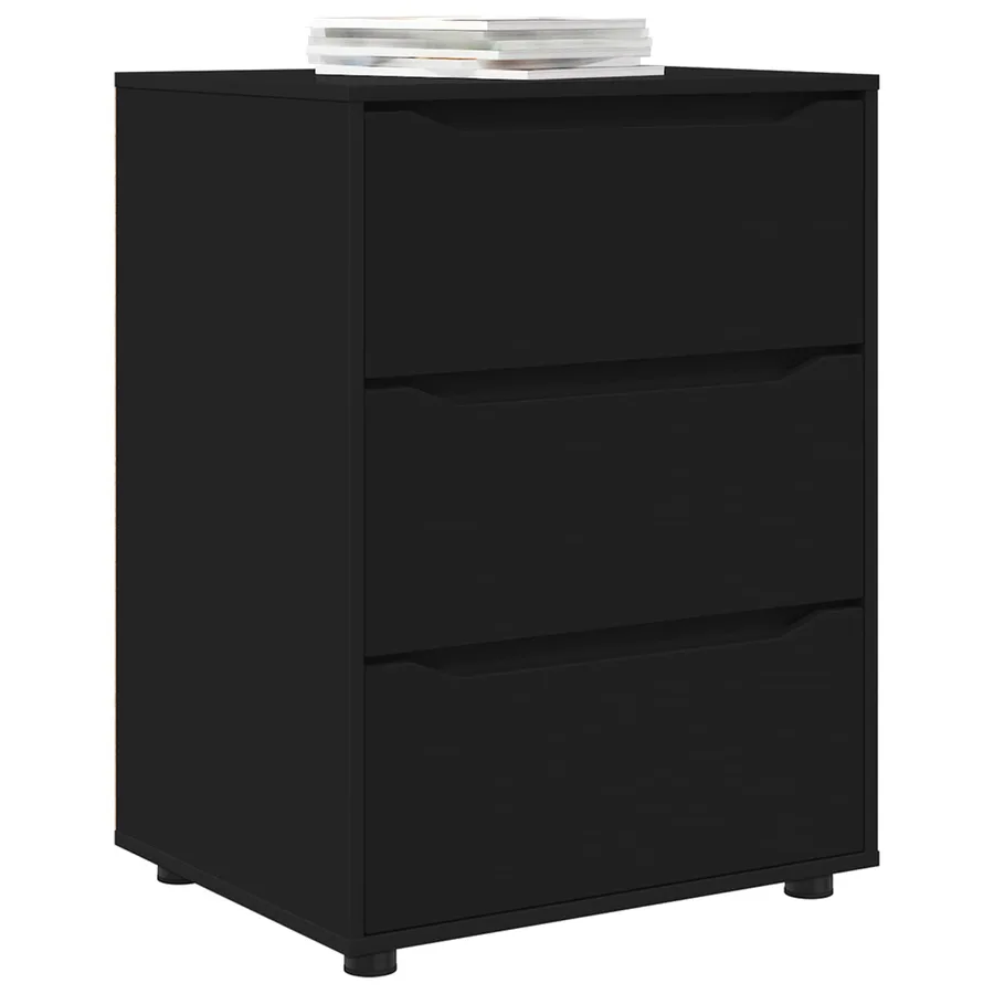 Armoire de rangement Noir 60 x 48 x 81 cm Bois d'ingénierie - 3