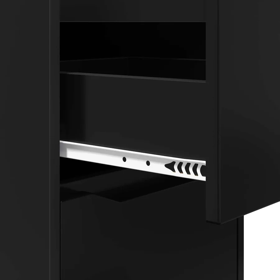 Armoire de rangement Noir 40 x 48 x 105 cm Bois d'ingénierie - 11