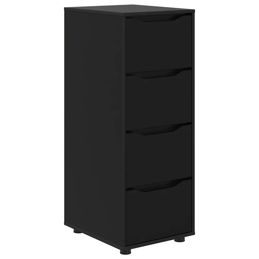 Armoire de rangement Noir 40 x 48 x 105 cm Bois d'ingénierie - 2