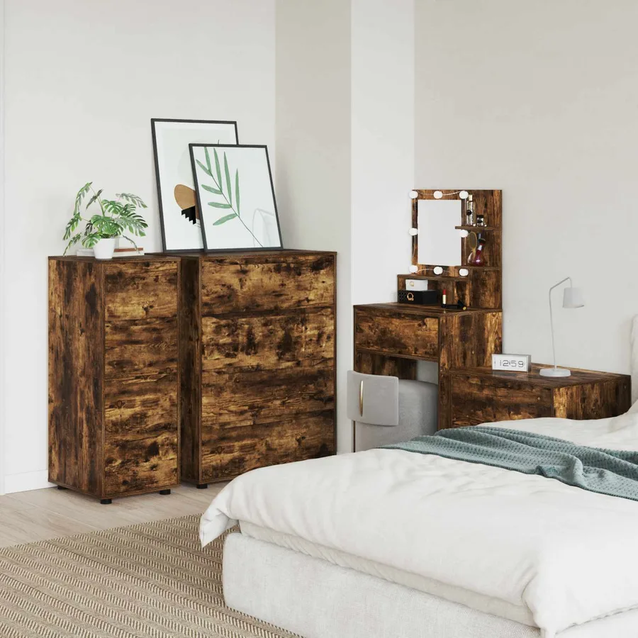 Armoire de rangement Chêne fumé 40 x 48 x 105 cm - 4