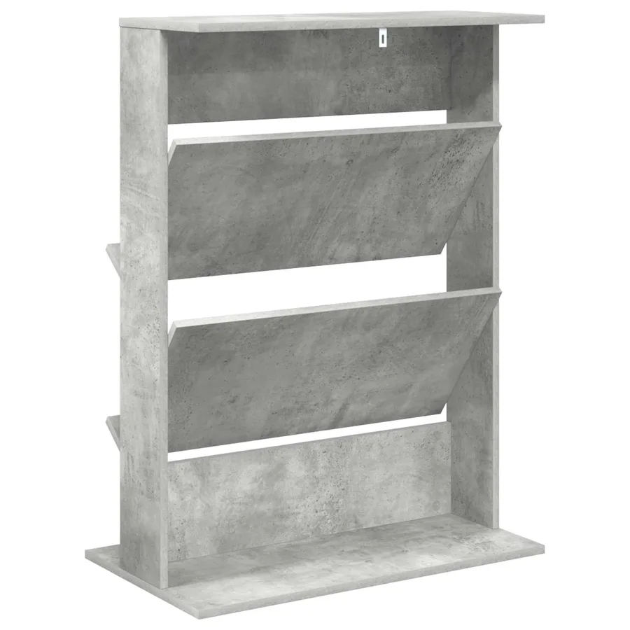 Étagère à magazines avec étagère Gris béton 70 x 41 x 96 cm - 7