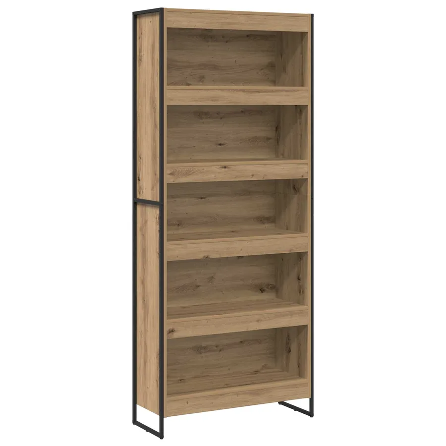 Bibliothèque 80 x 30 x 189,5 cm Bois d'ingénierie Chêne artisan - 2