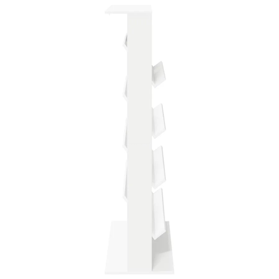 Étagère à magazines Blanc 70 x 41 x 156 cm Bois d'ingénierie - 6