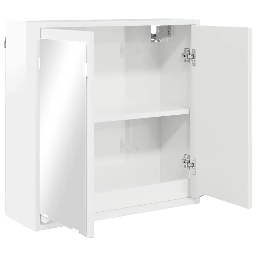 Armoire Miroir de Salle de Bain Blanc brillant 60 x 20 x 60 cm - 5