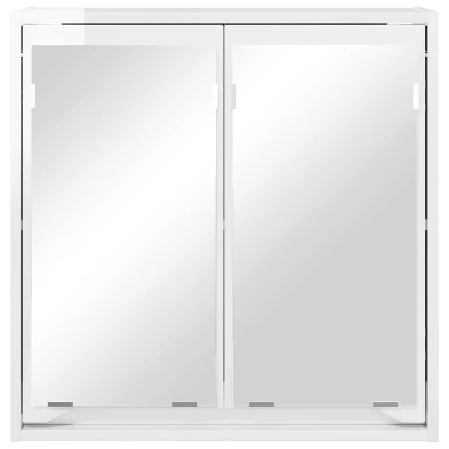 Armoire Miroir de Salle de Bain Blanc brillant 60 x 20 x 60 cm - 6