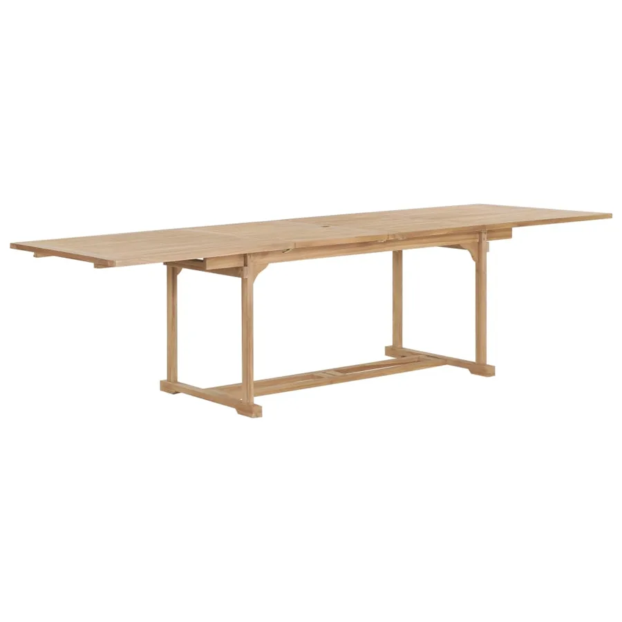 Table extensible de jardin 180-280x100x75 cm Teck solide - 2