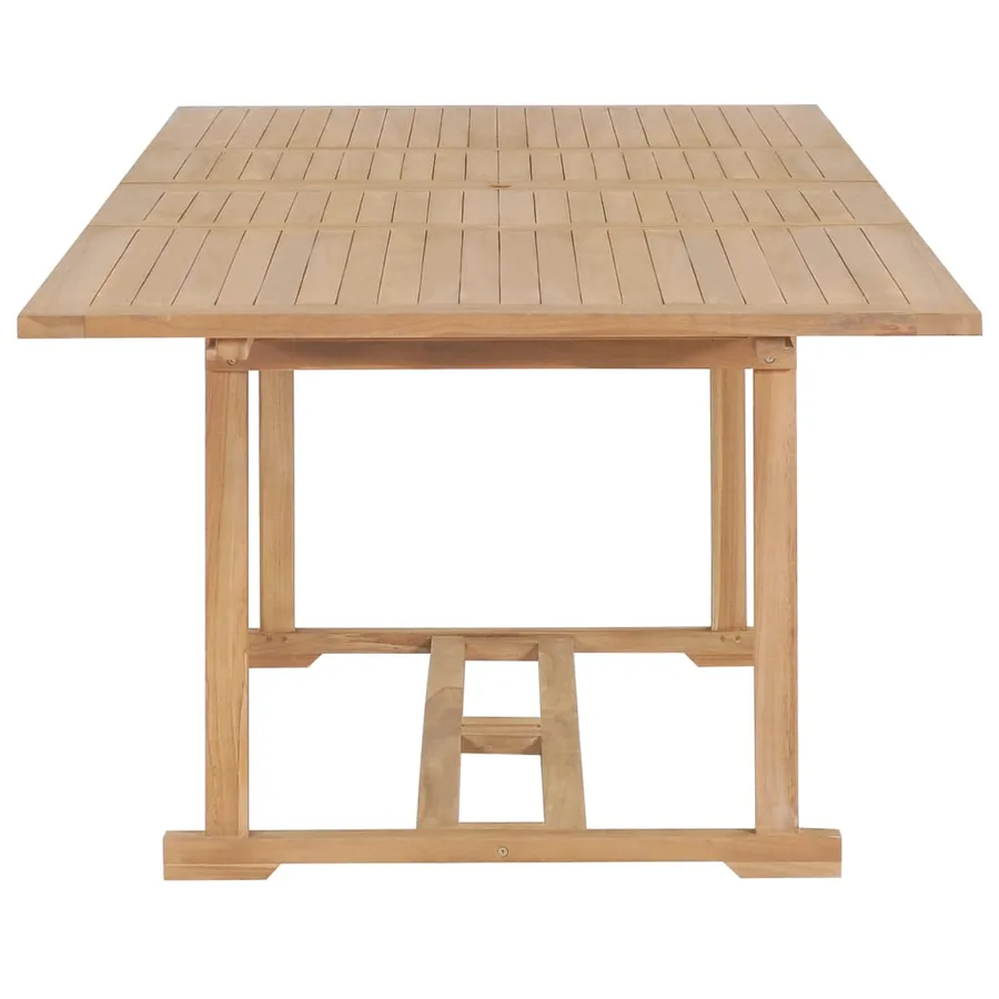 Table extensible de jardin 180-280x100x75 cm Teck solide - 5