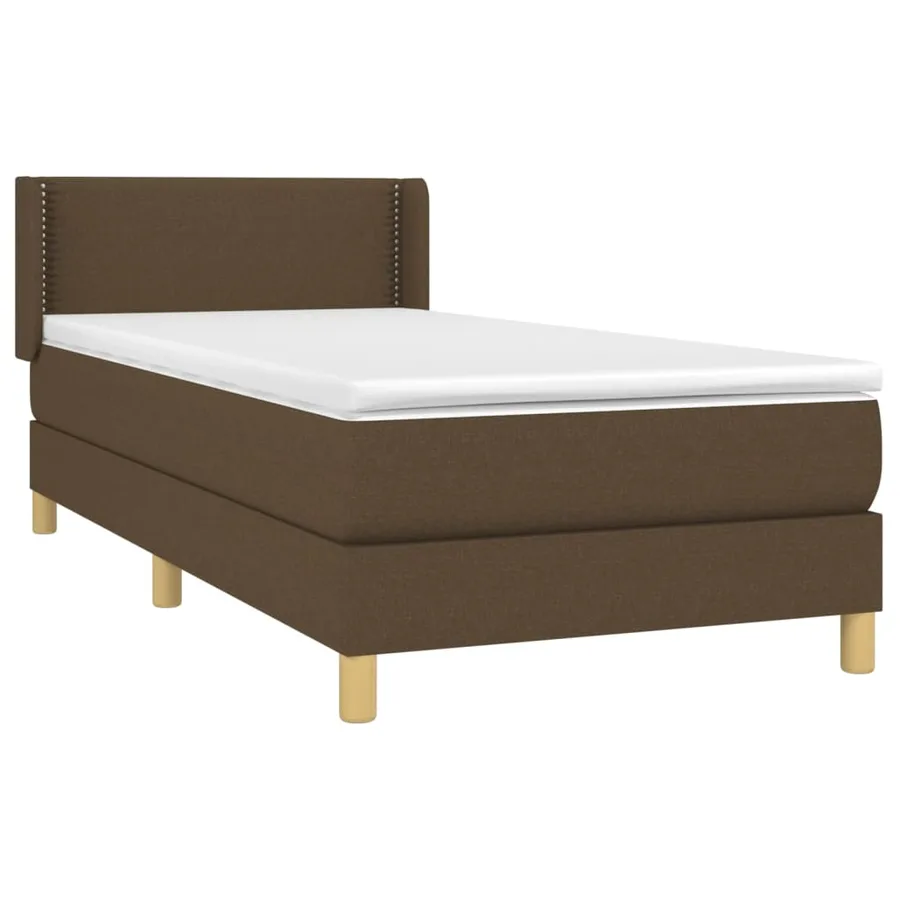 Sommier à lattes de lit avec matelas Marron foncé 100x200 cm - 3