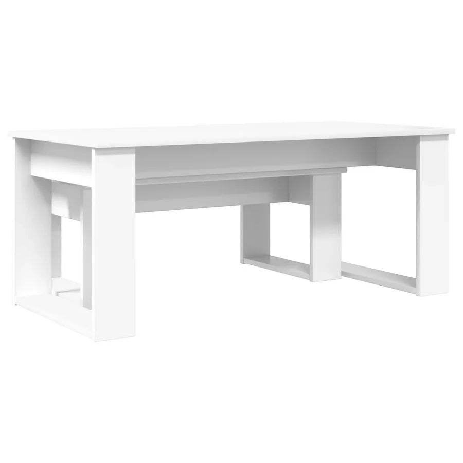 Ensemble de tables basses 2 pcs Blanc Bois d'ingénierie - 10