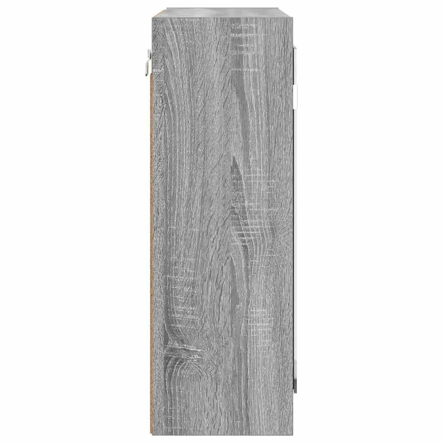 Armoire Miroir de Salle de Bain Gris Sonoma 60 x 20 x 60 cm - 7