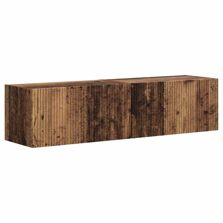 Meuble TV mural 2 pcs Bois Ancien 60 x 31 x 29,5 cm - 2