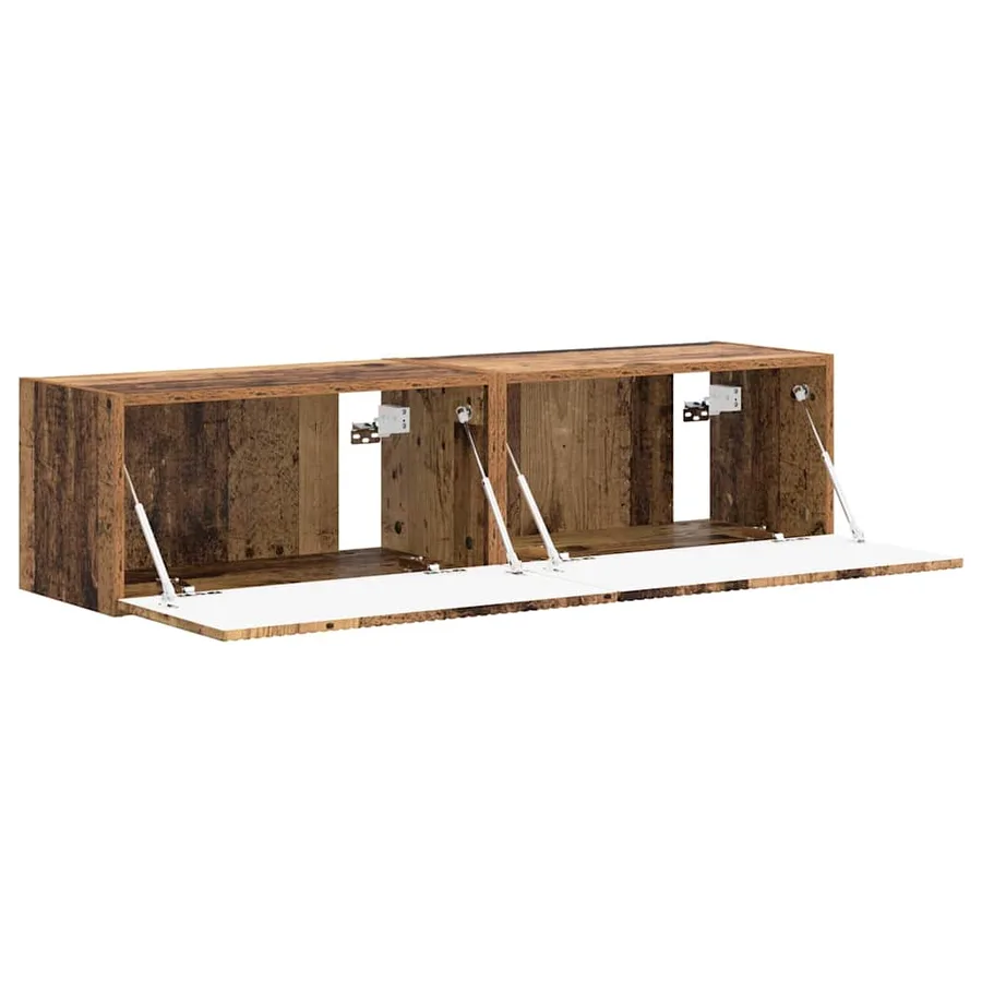 Meuble TV mural 2 pcs Bois Ancien 60 x 31 x 29,5 cm - 6