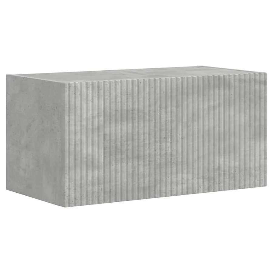 Meuble TV mural 2 pcs Béton 60 x 31 x 29,5 cm Bois d'ingénierie - 5