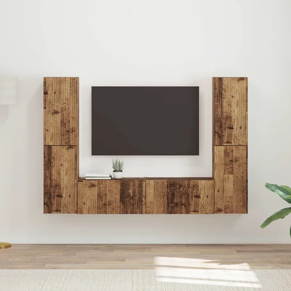 Ensemble meuble TV 6 pcs Bois Ancien Bois d'ingénierie