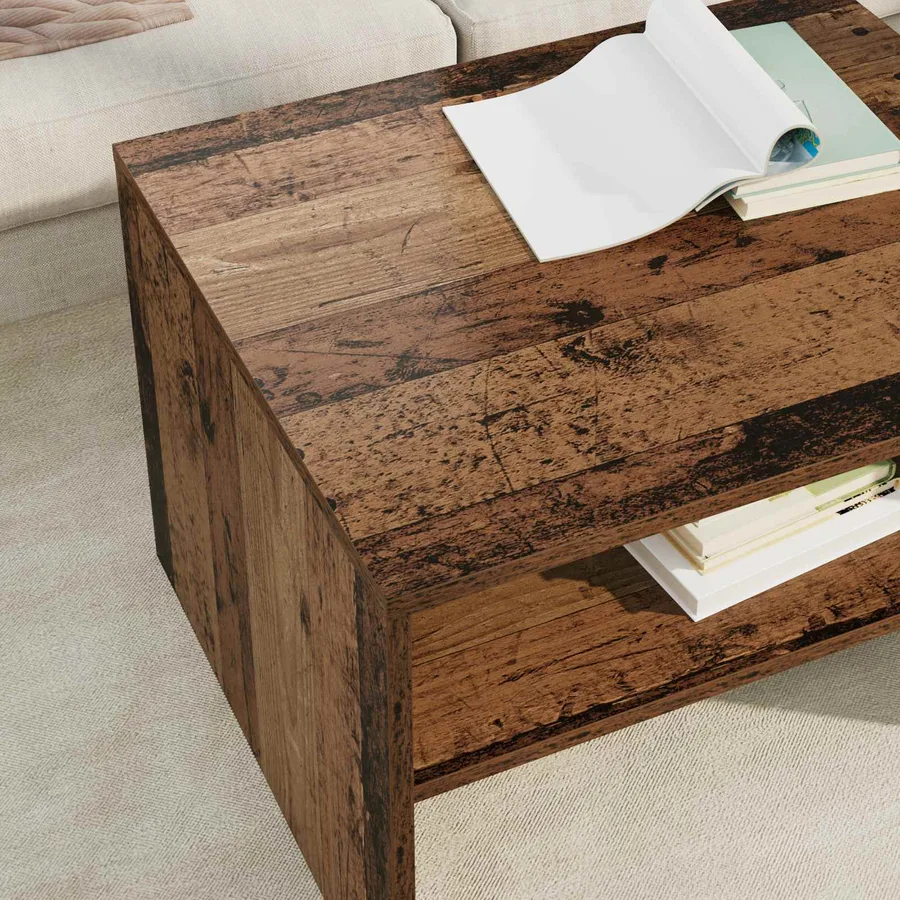 Table basse Bois ancien 60 x 50 x 40 cm Bois d'ingénierie - 4