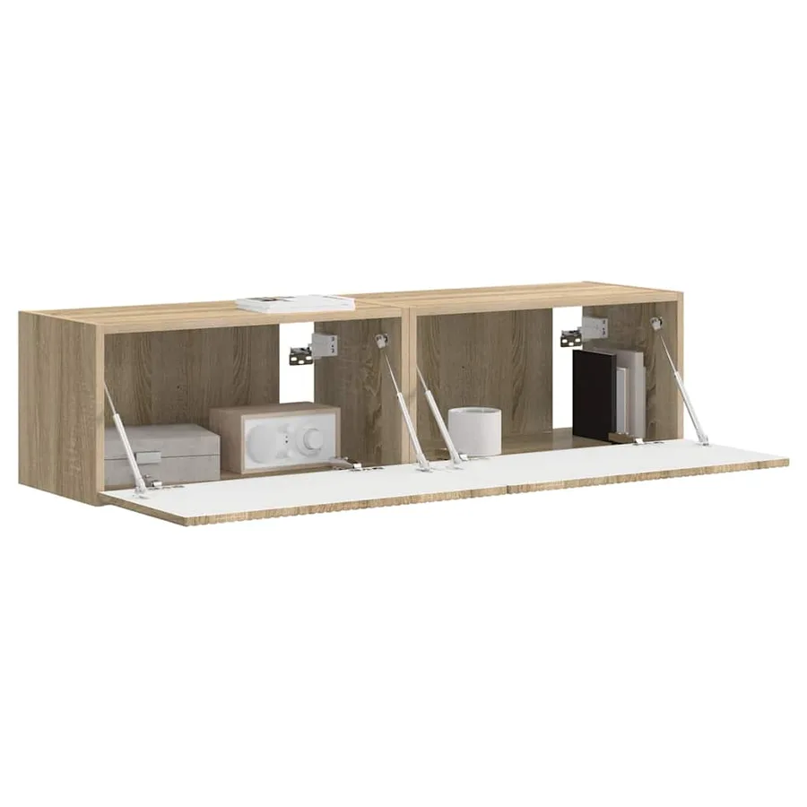 Meuble TV mural Montage mural 2 pcs Sonoma 60 x 31 x 29,5 cm - 3