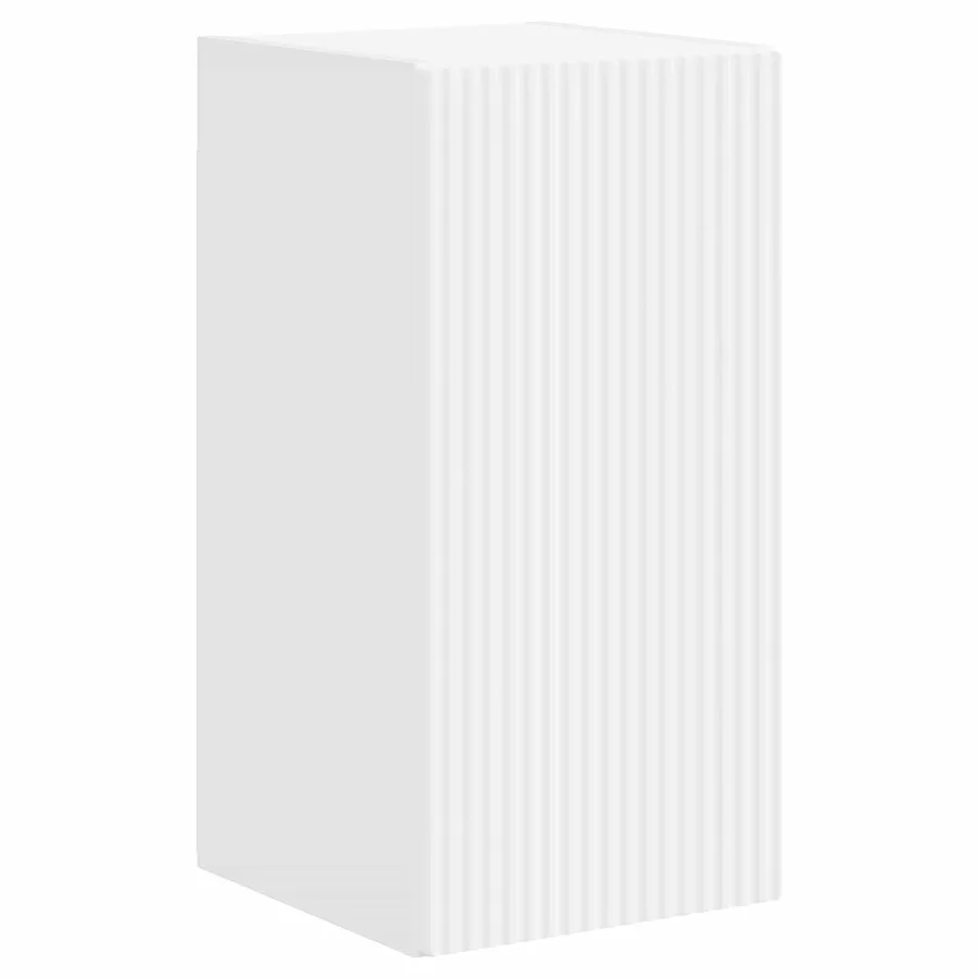 Ensemble meuble TV Montage mural 5 pcs Blanc Bois d'ingénierie - 6