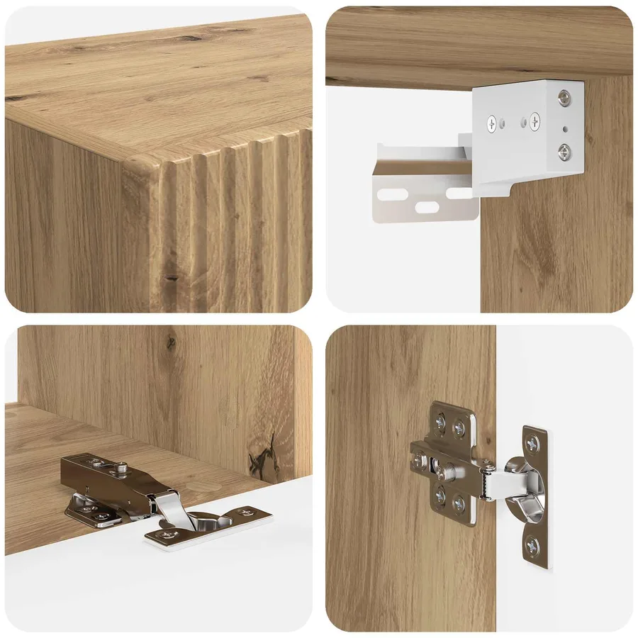 Ensemble meuble TV 5 pcs Chêne artisanal Bois d'ingénierie - 10
