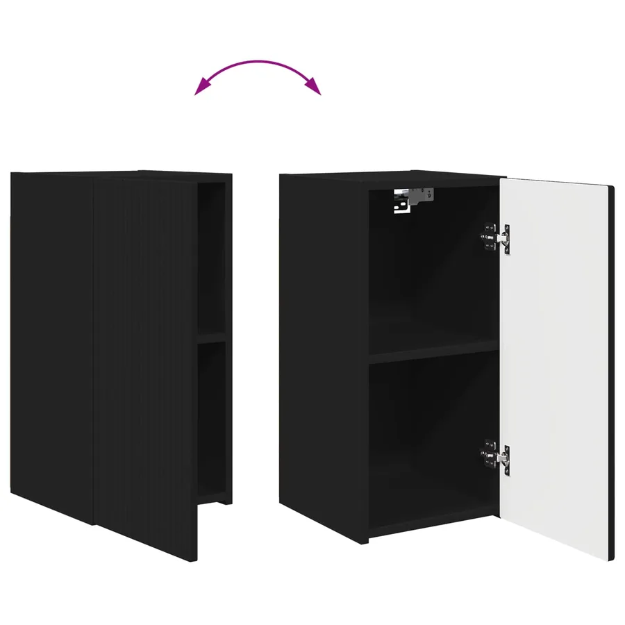 Ensemble meuble TV 8 pcs Noir Bois d'ingénierie - 11