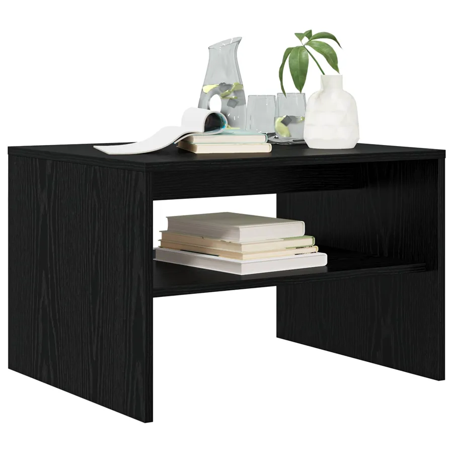 Table basse Chêne noir 60 x 50 x 40 cm Bois d'ingénierie - 3