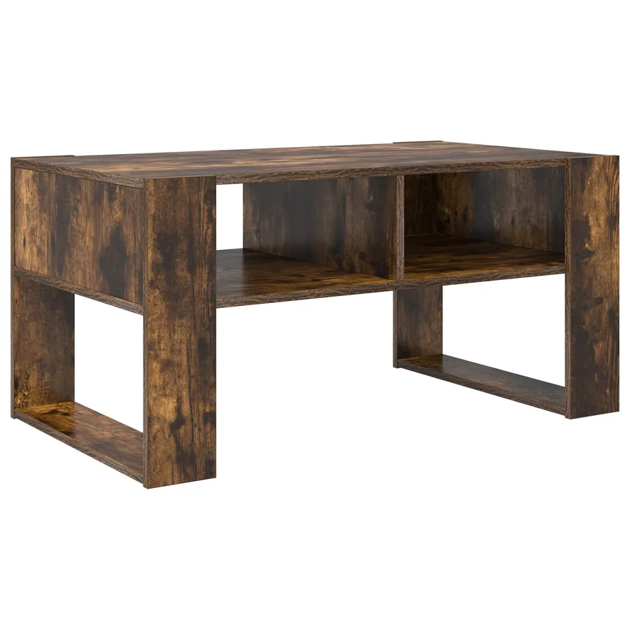 Table basse Chêne fumé 92 x 53 x 45 cm Bois d'ingénierie - 2