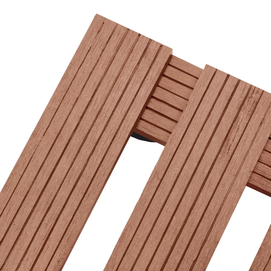 Chariots à plantes 4 pcs Marron 30x30x7,5 cm WPC - 4