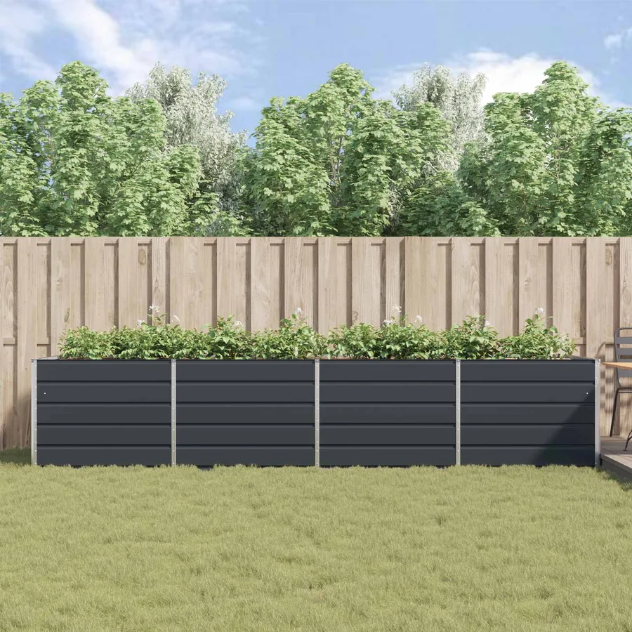 Jardinière Anthracite 385 x 100 x 75 cm Acier galvanisé - 4
