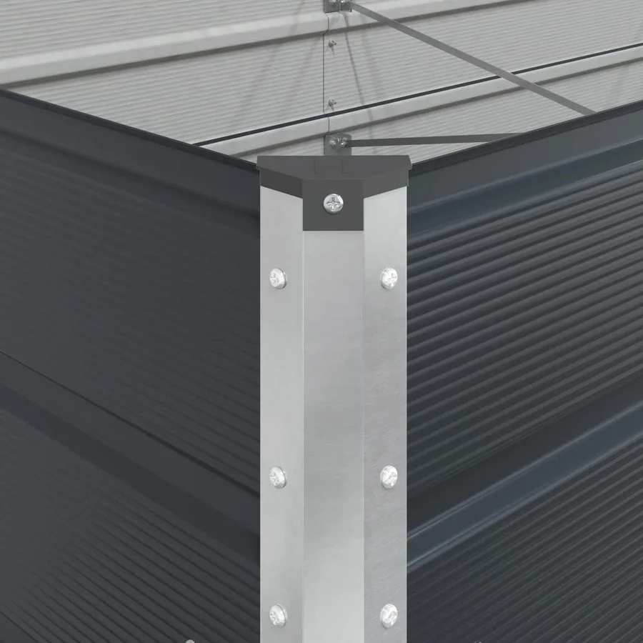 Jardinière Anthracite 385 x 100 x 75 cm Acier galvanisé - 9