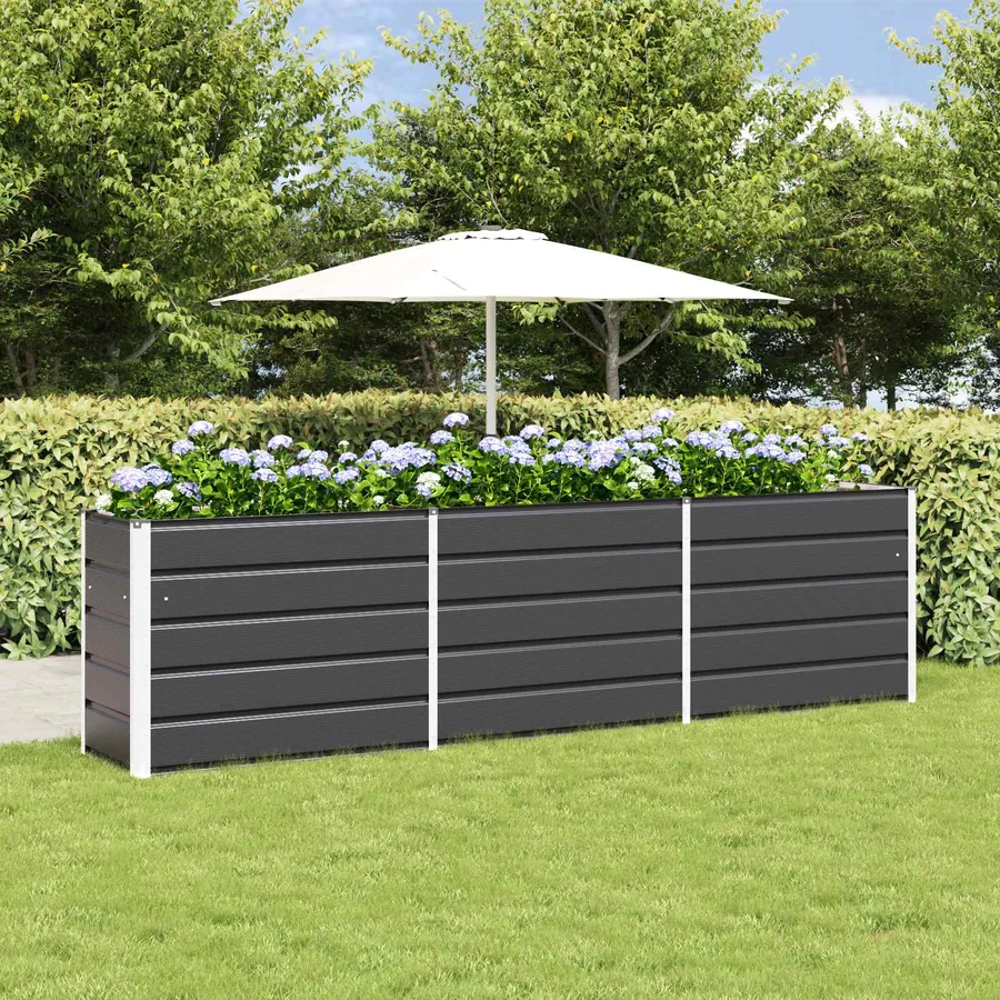 Jardinière Anthracite 290 x 50 x 75 cm Acier galvanisé