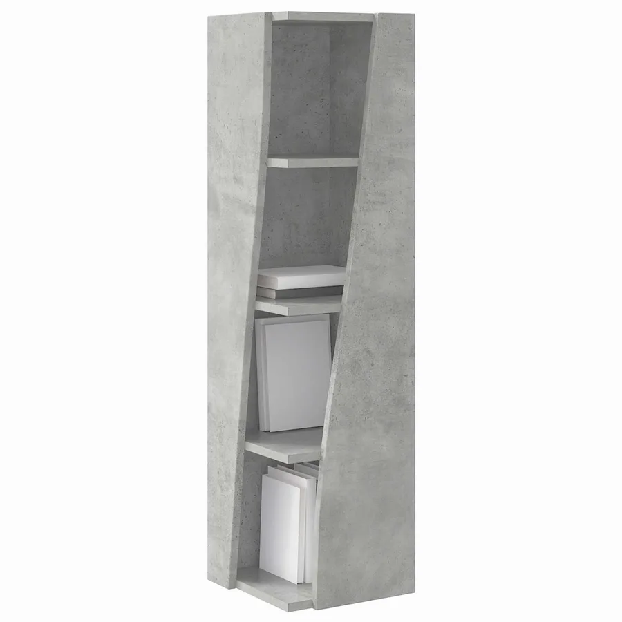 Meuble d'angle Gris béton 27,5x27x102cm Bois d'ingénierie - 3