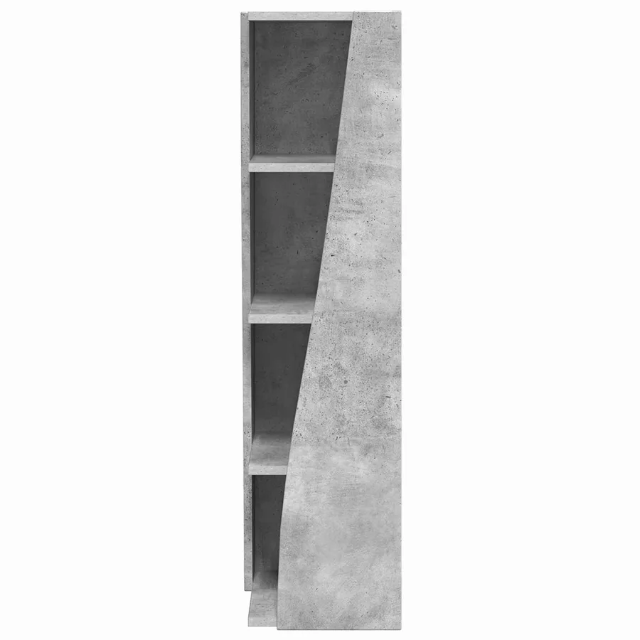 Meuble d'angle Gris béton 27,5x27x102cm Bois d'ingénierie - 5