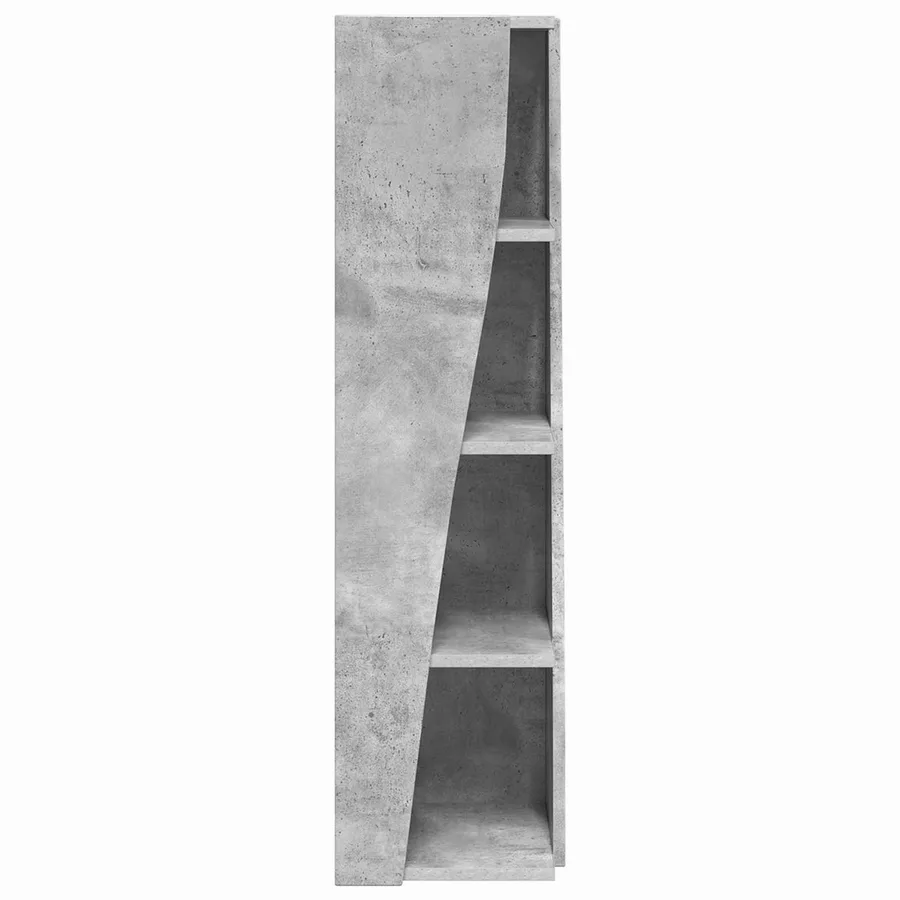 Meuble d'angle Gris béton 27,5x27x102cm Bois d'ingénierie - 6