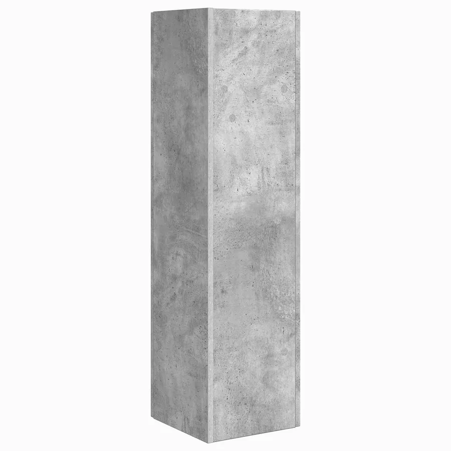 Meuble d'angle Gris béton 27,5x27x102cm Bois d'ingénierie - 7