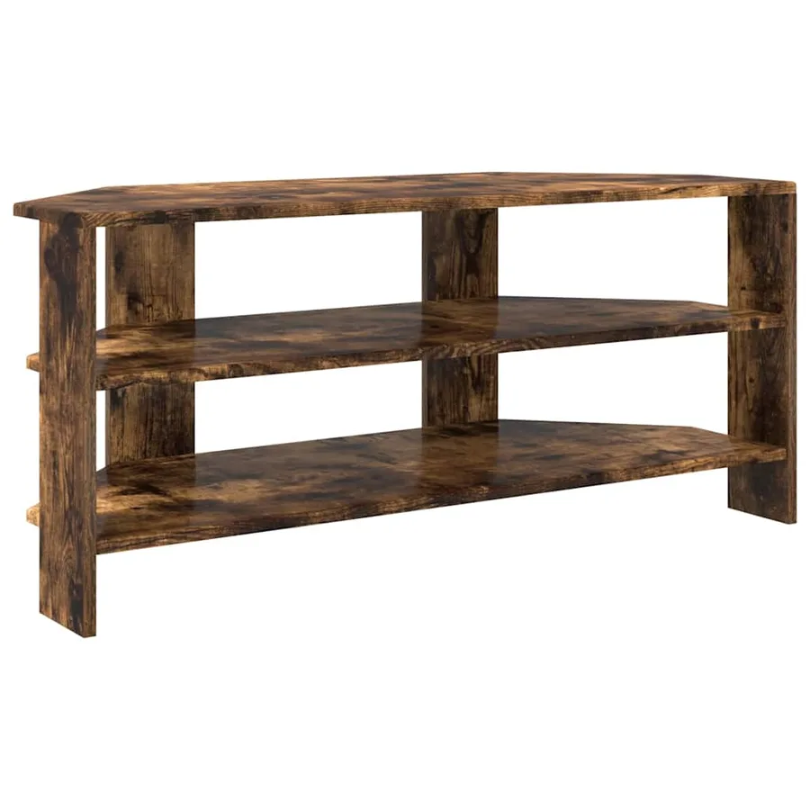 MeubleTVd'Angle Chêne fumé 102x40,5x45cm Bois d'ingénierie - 2