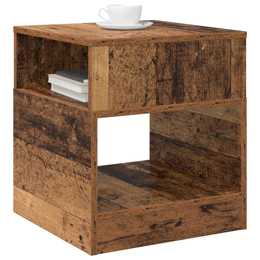 Table d'appoint Bois ancien 40,5 x 40 x 45 cm Bois d'ingénierie - 3