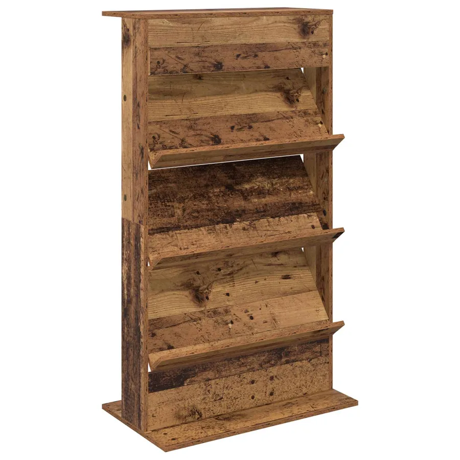Étagère à magazines avec étagère Bois ancien 70 x 41 x 126 cm - 2