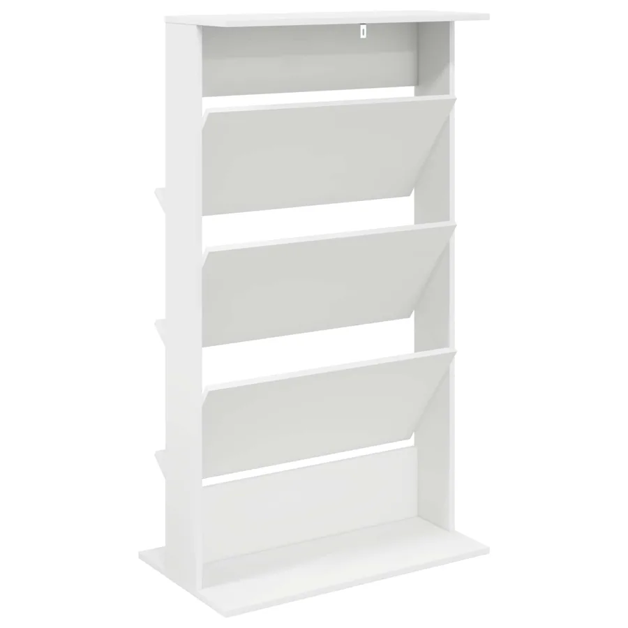 Étagère à magazines Blanc 70 x 41 x 126 cm Bois d'ingénierie - 7