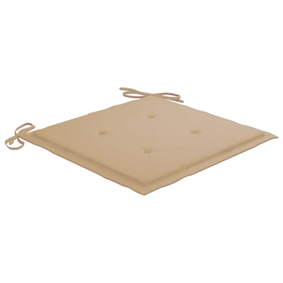 Chaises pliables de jardin avec coussins lot de 6 Bois de teck - 6