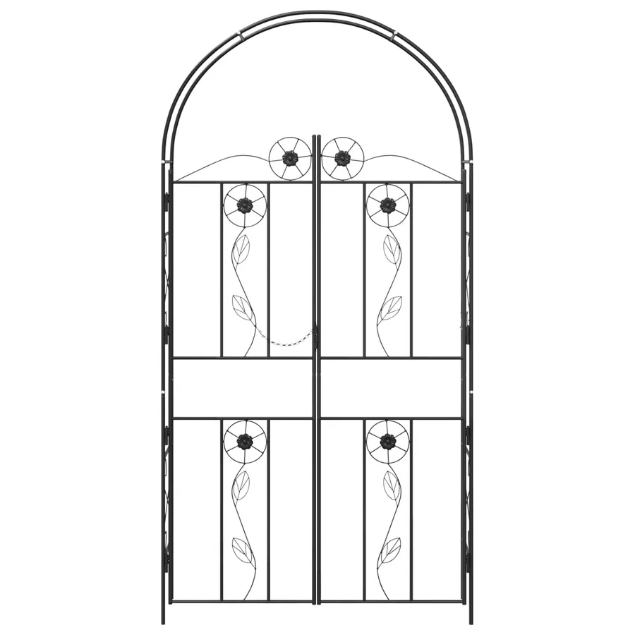 Arche de jardin Uni Noir 115 x 37 x 226 cm - 6