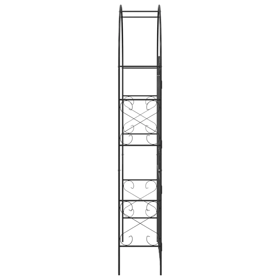Arche de jardin Uni Noir 115 x 37 x 226 cm - 7