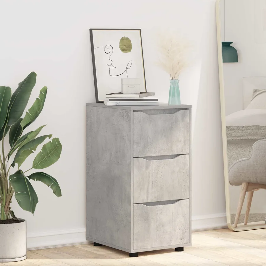 Armoire de rangement Gris béton 40 x 48 x 81 cm - 5