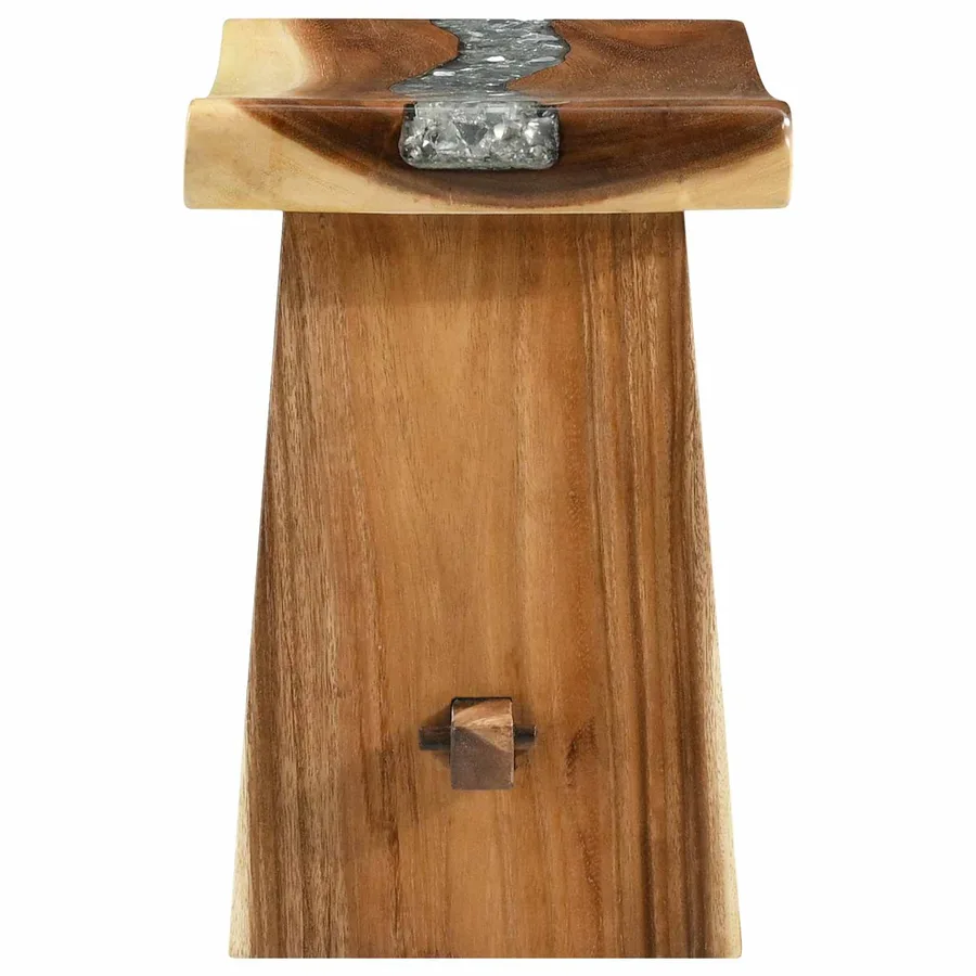 Tabouret de Douche Naturel 50 x 30 x 44 cm Bois de suar solide - 6