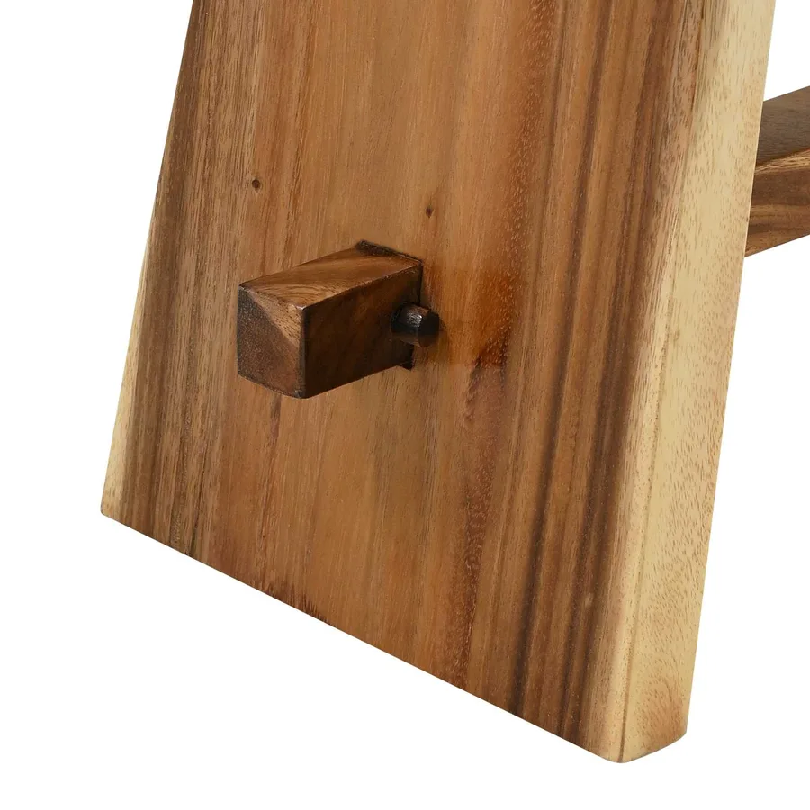 Tabouret de Douche Naturel 50 x 30 x 44 cm Bois de suar solide - 9