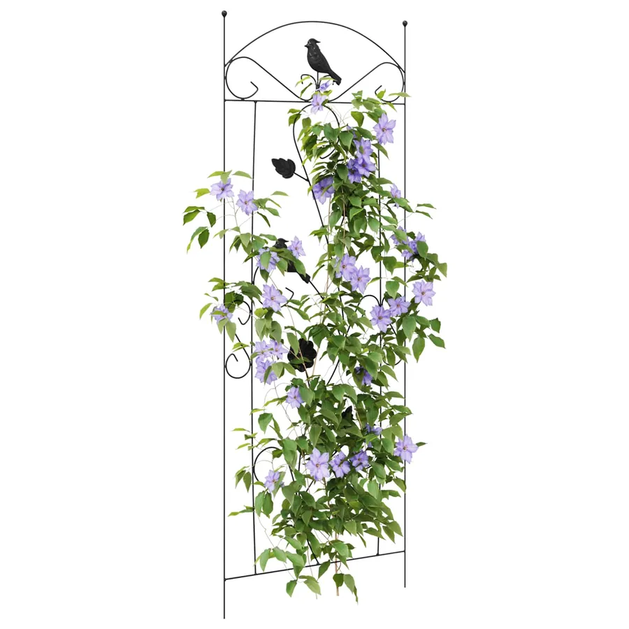 Clôture de jardin 3 pcs Noir 110 x 40 cm Acier - 3