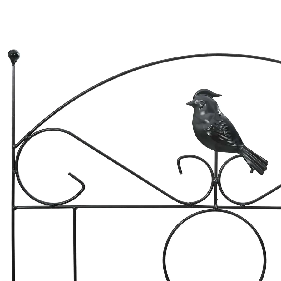 Clôture de jardin 3 pcs Noir 110 x 40 cm Acier - 7