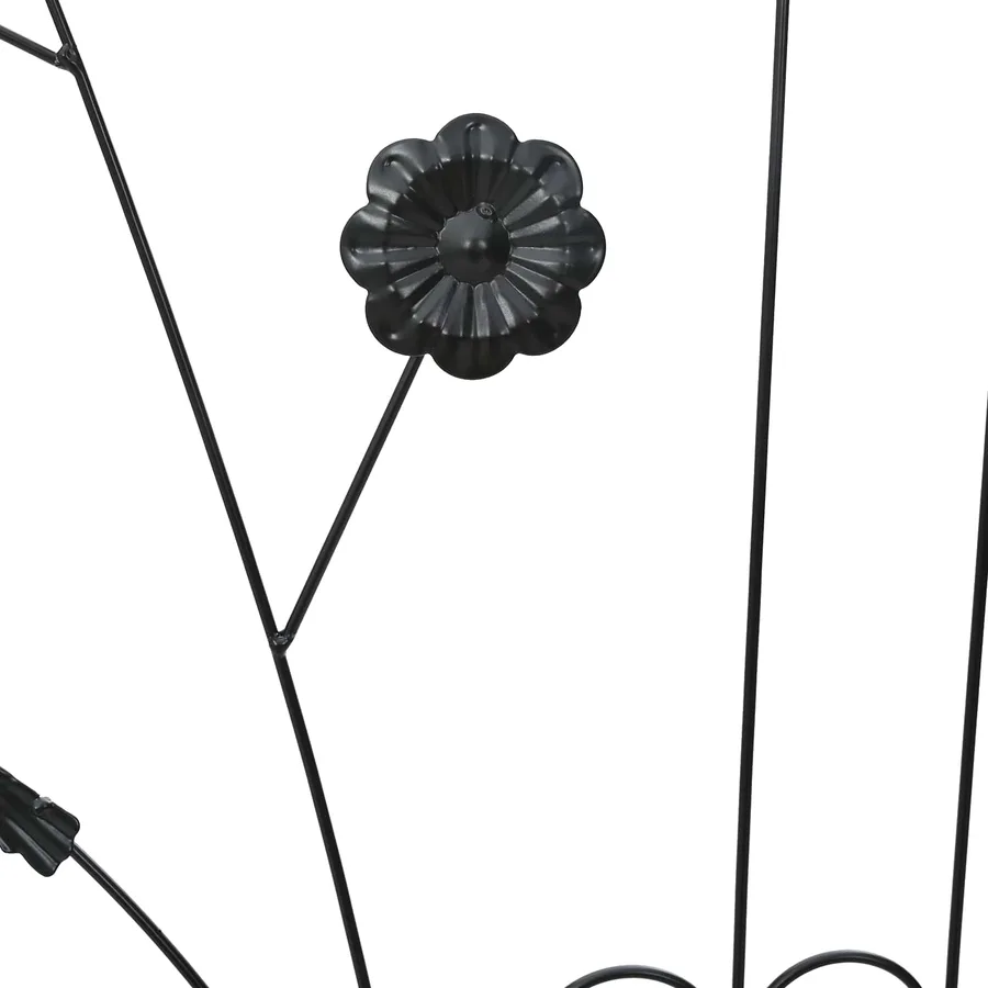 Clôture de jardin 3 pcs Noir 110 x 40 cm Acier - 8