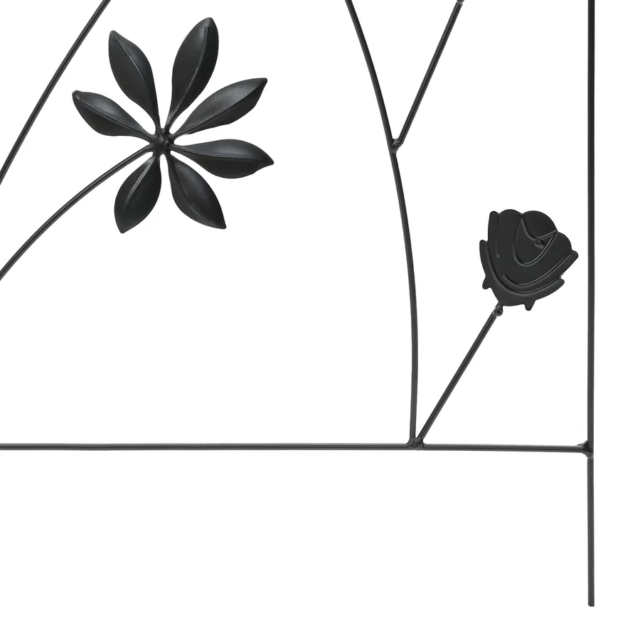 Clôture de jardin 3 pcs Noir 112 x 39,5 cm Acier - 8